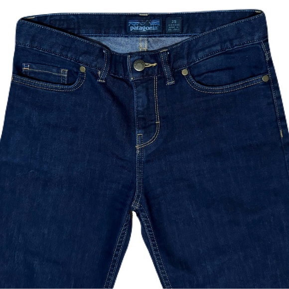 Gorpcore Women’s Patagonia Boyfriend Denim Dark Blue Jeans Size 25 - Picture 4 of 14